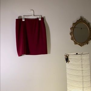 Red work skirt. PETITE